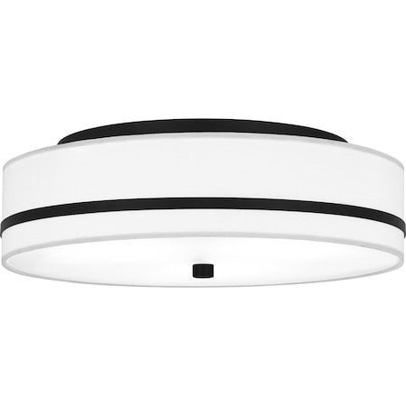 Quoizel Flush Mount Flush Mount 3 Lights Matte Black QFL6180MBK